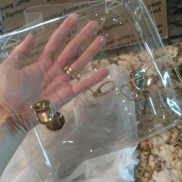 Transparent Clear Handbag Tote Shoulder Bag - Picture 4 of 5